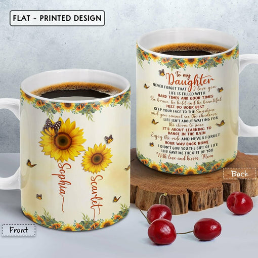 Personalized Mug For Daughter Sunflower Mother And Daughter