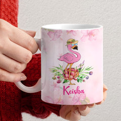 Personalized Mug For Grandma Flamingo