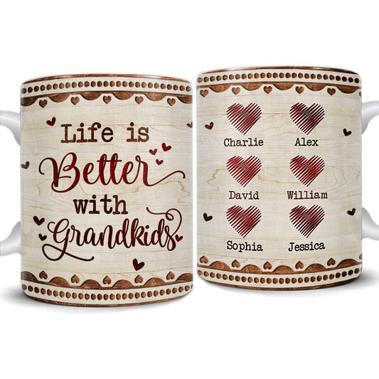 Personalized Mug For Grandma Life Is Better With Grandkid