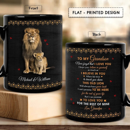 Personalized Mug For Grandson From Grandpa Lion