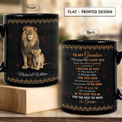 Personalized Mug For Grandson From Grandpa Lion