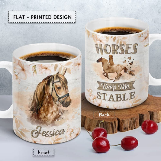 Personalized Mug For Horse Lovers Keep Me Stable