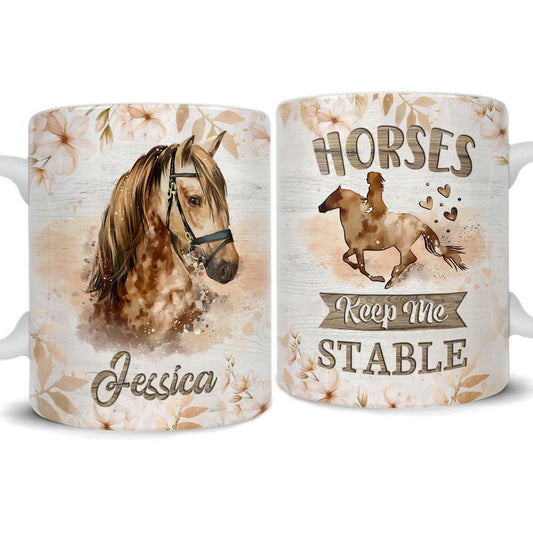 Personalized Mug For Horse Lovers Keep Me Stable