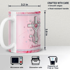 Personalized Mug For Nurse Cross Stethoscope Jewelry Drawing