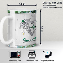 Personalized Mug For Nurse Living The Scrub Life Jewelry Style