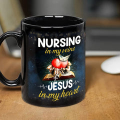 Personalized Mug For Nurse Nursing In Vein Christian