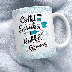 Personalized Mug For Nurses Scrubs Rubber Gloves