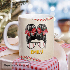 Personalized Mug For Sister Baseball Player