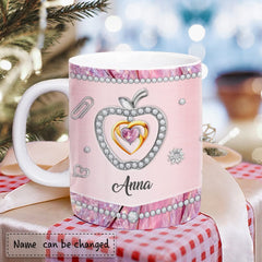 Personalized Mug For Teacher A Big Heart Apple
