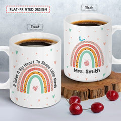 Personalized Mug For Teacher A Big Heart To Shape Little Minds