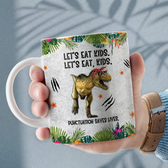 Personalized Mug For Teacher Dinosaur Funny