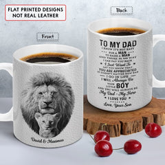Personalized Mug To Dad From Son Lion Father And Son