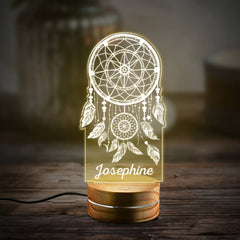 Personalized Name Night Light With DreamCatcher