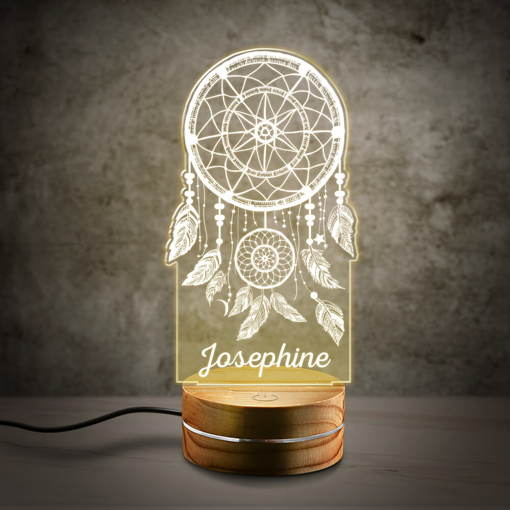 Personalized Name Night Light With DreamCatcher