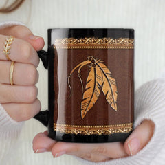 Personalized Native American Mug Feather With Custom Name