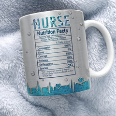 Personalized Nurse Nutrition Facts Mug RN Custom Name