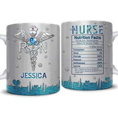 Personalized Nurse Nutrition Facts Mug RN Custom Name