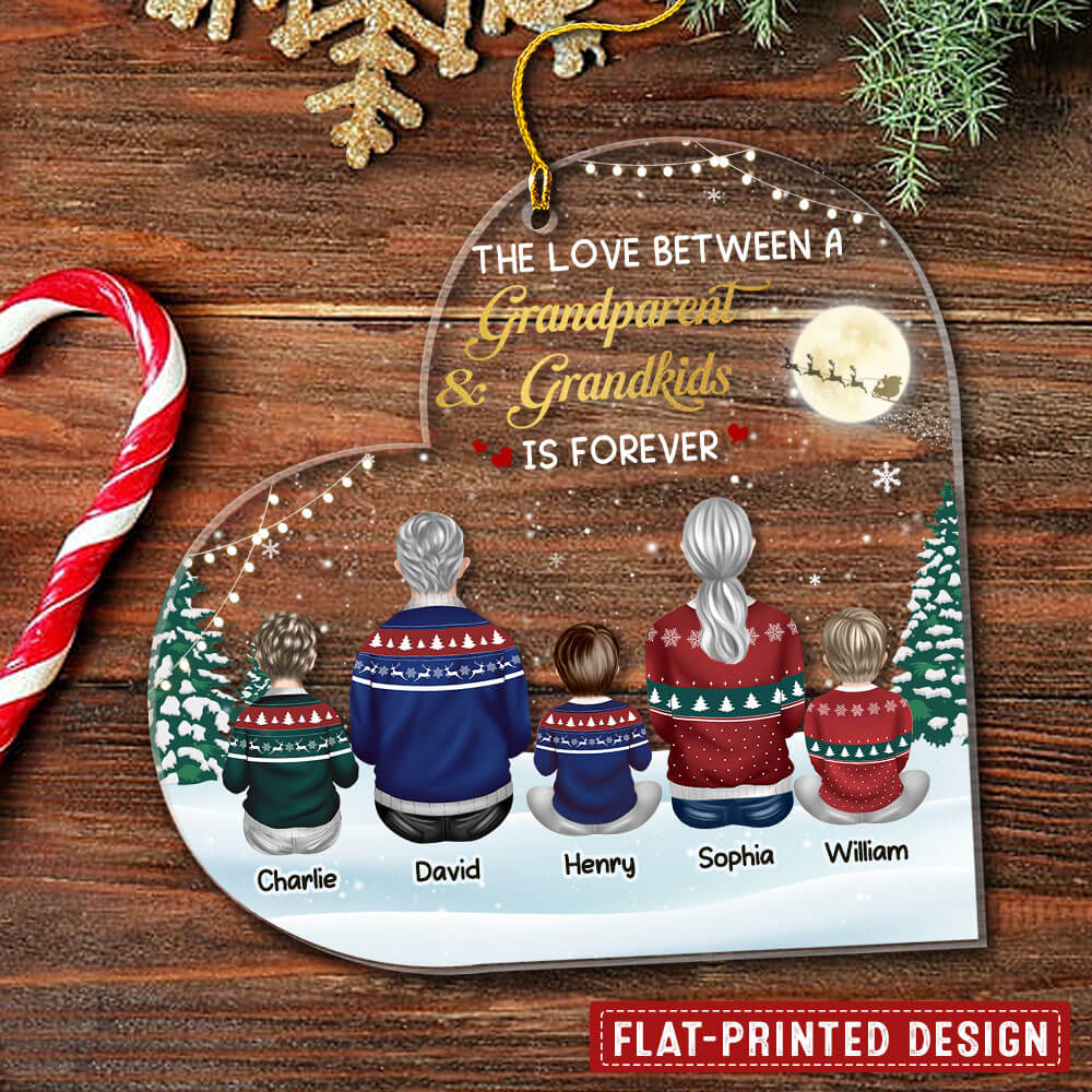 Personalized Ornament For Grandparents Love Grandkids Forever