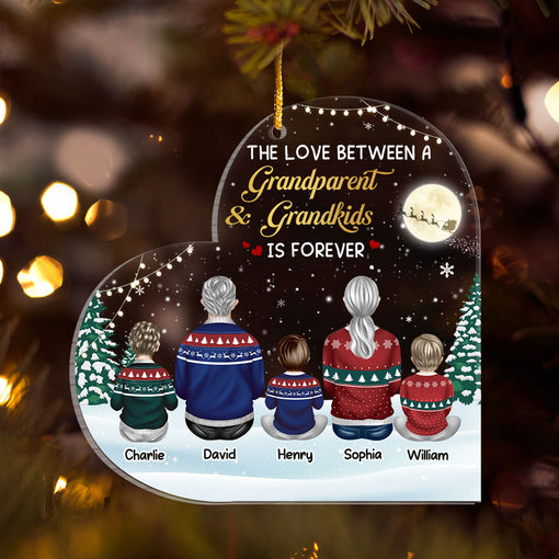 Personalized Ornament For Grandparents Love Grandkids Forever