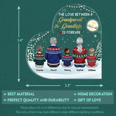 Personalized Ornament For Grandparents Love Grandkids Forever