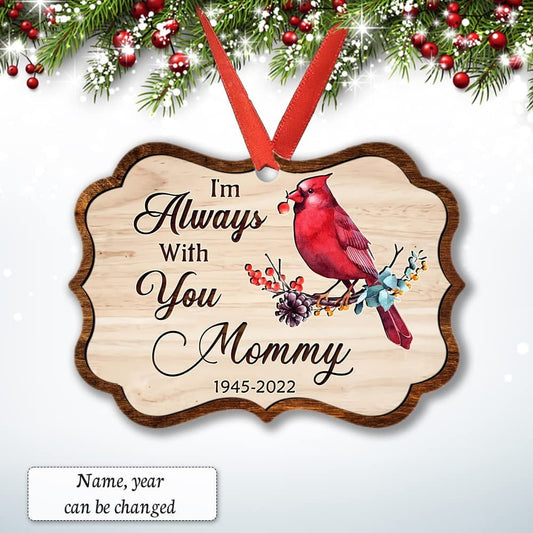 Personalized Ornament Memorial Mom Christmas In Heaven