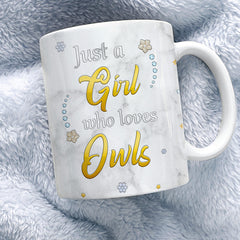 Personalized Owl Mug Just A Girl Who Loves Owls