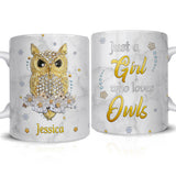 Personalized Owl Mug Just A Girl Who Loves Owls