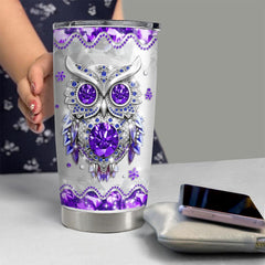 Personalized Owl Tumbler Jewelry Style