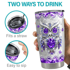 Personalized Owl Tumbler Jewelry Style