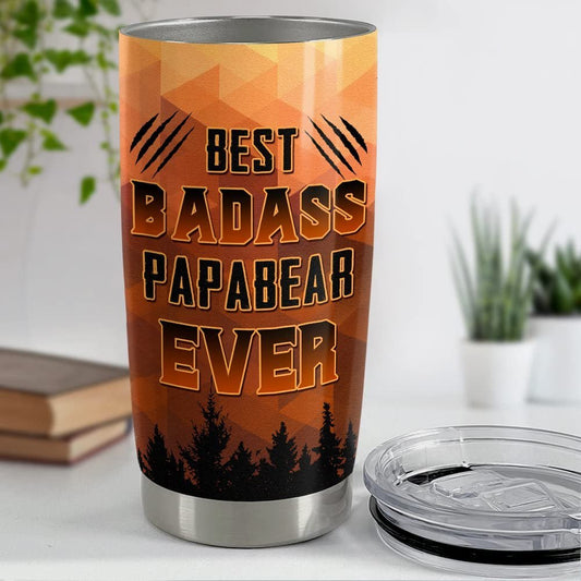Personalized Papa Bear Tumbler Best Papabear Ever Father Best Gift