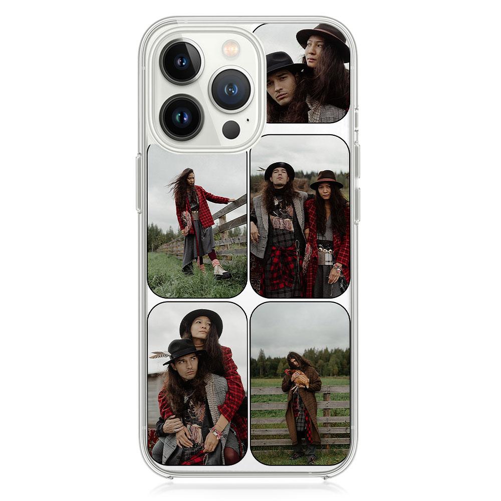 Personalized Phone Case Collage 5 Photos of Couple