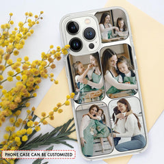Personalized Phone Case Collage 5 Photos of Mom Daughter