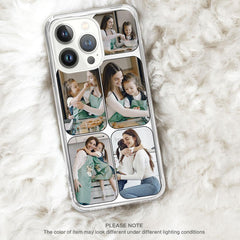 Personalized Phone Case Collage 5 Photos of Mom Daughter