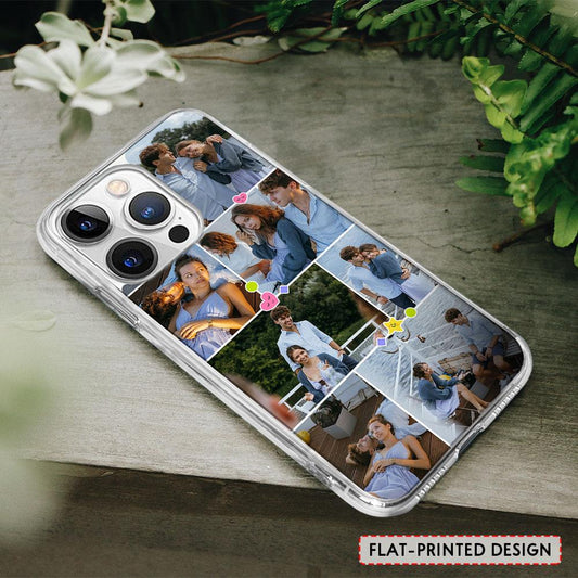 Personalized Phone Case Collage 7 Photos For Couple