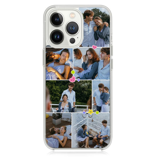 Personalized Phone Case Collage 7 Photos For Couple