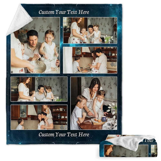Personalized Photo Collages of Family Blanket