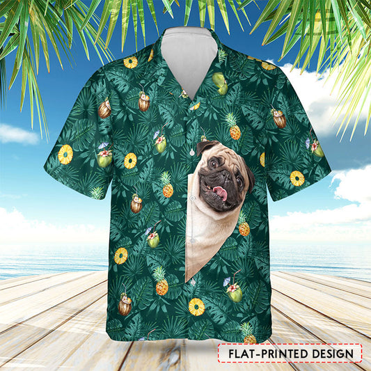 Personalized Photo Hawaiian Shirt Custom Pet And Coconut