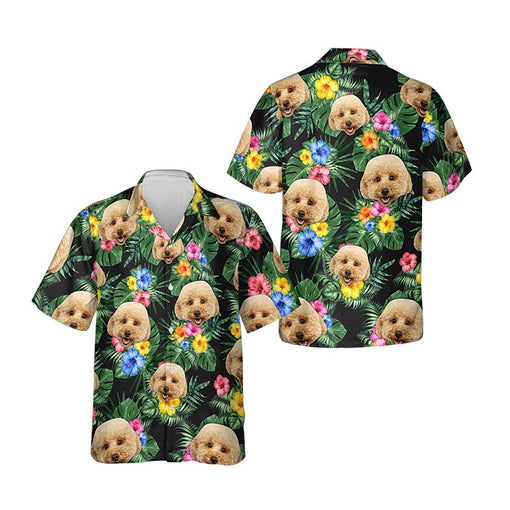 Personalized Photo Hawaiian Shirt Custom Pet And Floral Art