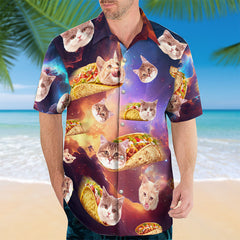 Personalized Photo Hawaiian Shirt Custom Pet Face With Tacos