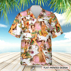 Personalized Photo Hawaiian Shirt Custom Woman Face With Tropical Style