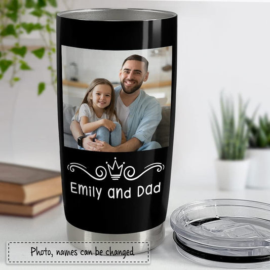 Personalized Photo Tumbler For Dad Gift On Father Day Family Gift
