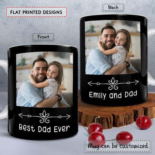 Personalized Photo of Dad Mom Kids Mug