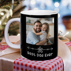 Personalized Photo of Dad Mom Kids Mug