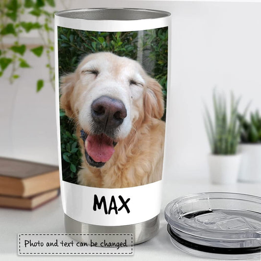 Personalized Photo of Dog Tumbler For Dad Dog Cute Gift Lover Animal