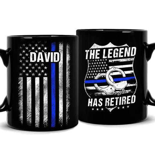 Personalized Police Mug The Legend Has Retired