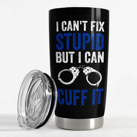 Personalized Police Tumbler American Policeman For Men Father Friend