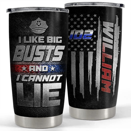 Personalized Policeman Tumbler Funny Gift Police For Man Father
