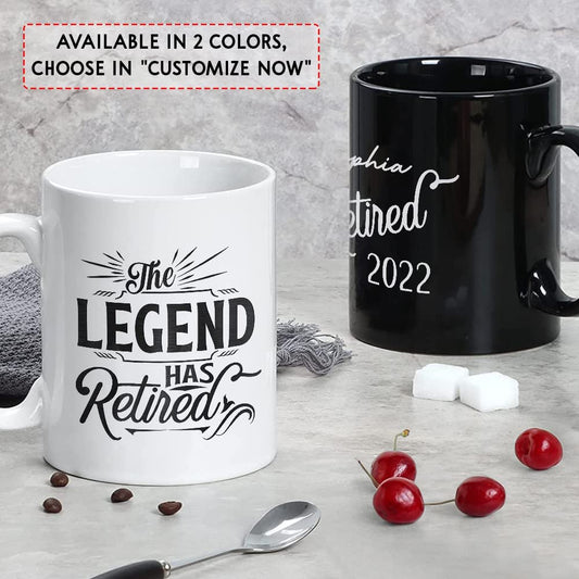Personalized Retirement Mug Legend Has Tired