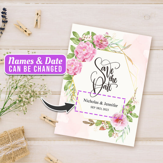 Personalized Save The Date Greeting Card