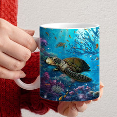 Personalized Sea Turtle Mug A Girl Loves Turtles
